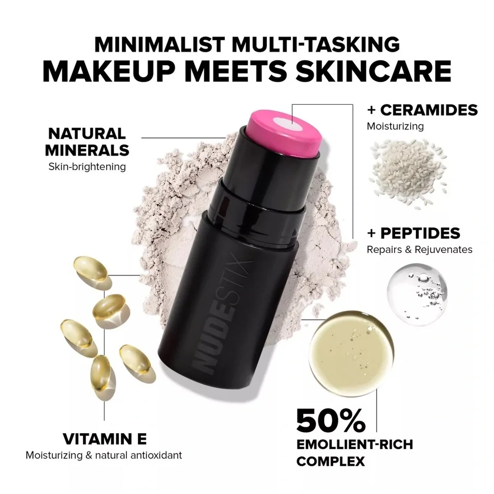 NUDESTIX Magenta Magic Nudies Matte + Glow Core All Over Face Blush Color